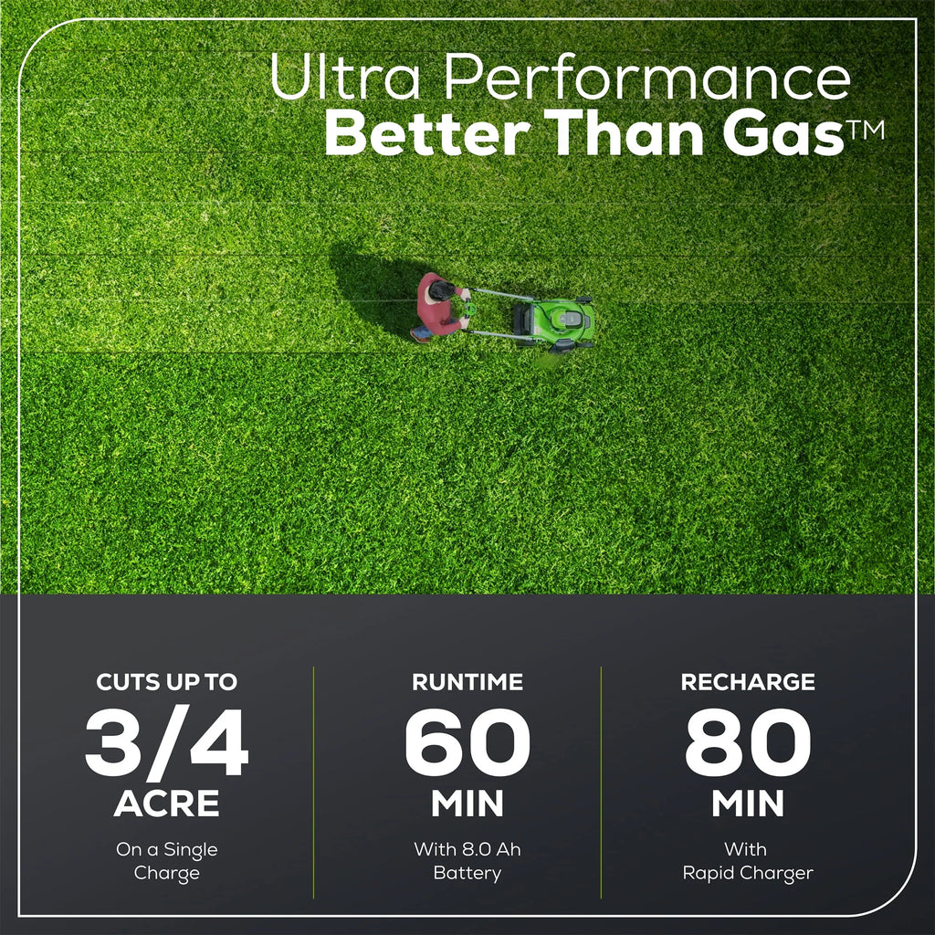 60V 21 Self Propelled Lawn Mower with 8.0 Ah Battery & Rapid Charger V552059