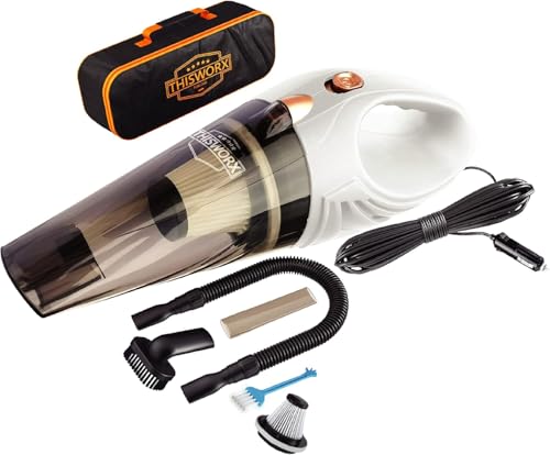 Portable Handheld Car Vacuum Cleaner with 16ft Cord, Bag, and Attachments K6477
