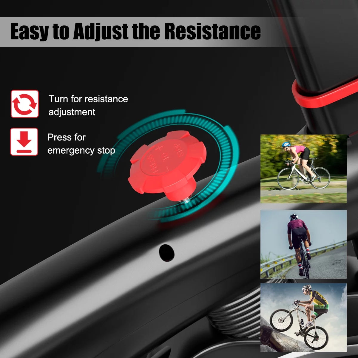 Indoor Cycling Bike with Heart Rate Monitor R22411