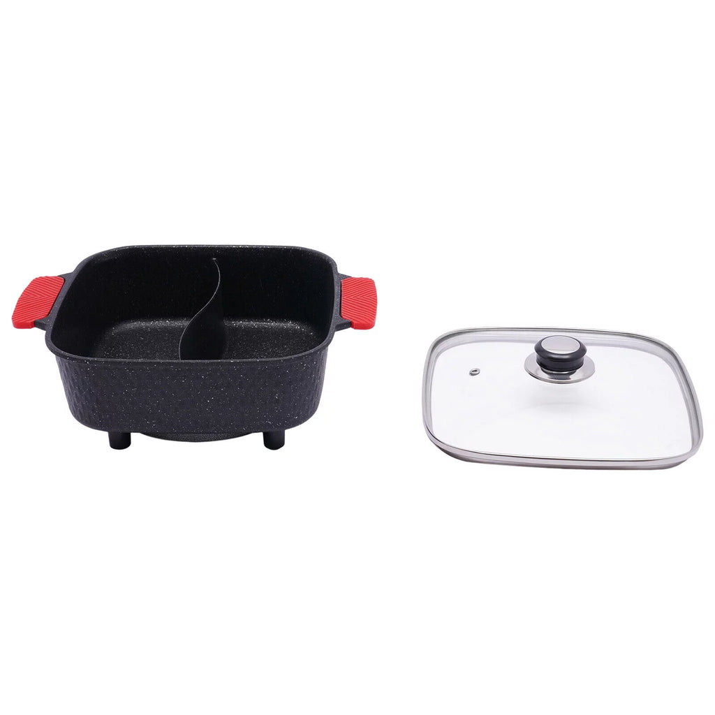 2200W 2 in 1 Electric Smokeless Grill and Hot Pot A176