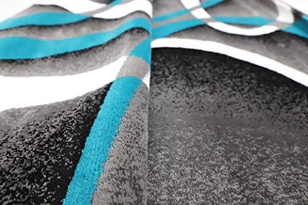 Grey Swirls Area Rug 4x6 K22722