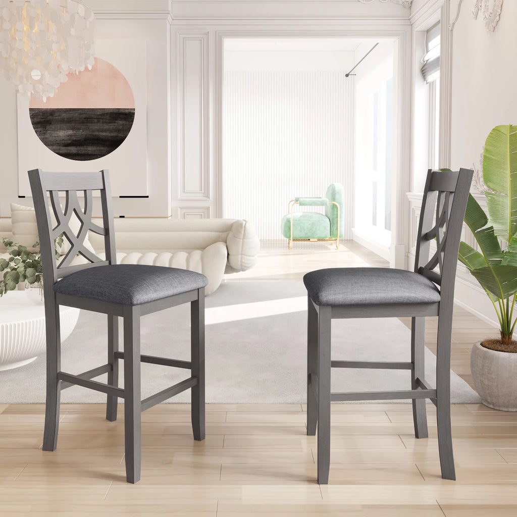 3 Piece Round Drop Leaf Dining Table Set with 2 Chairs N7237