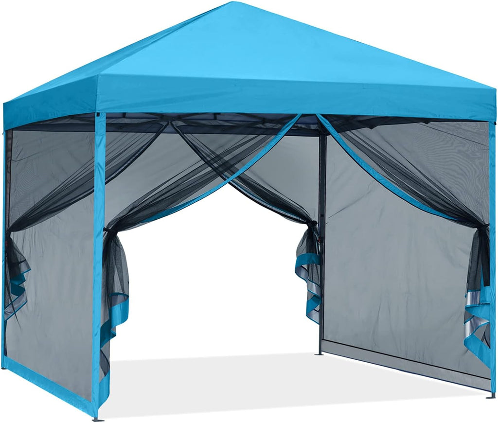 Royal Blue Pop up Canopy Tent with Netting Wall D3907