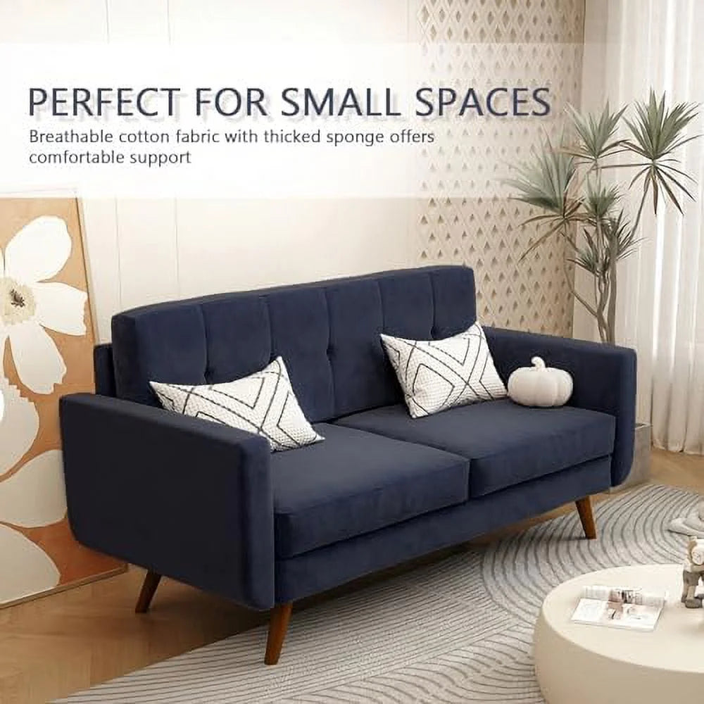 Green Velvet Loveseat Couch Y619