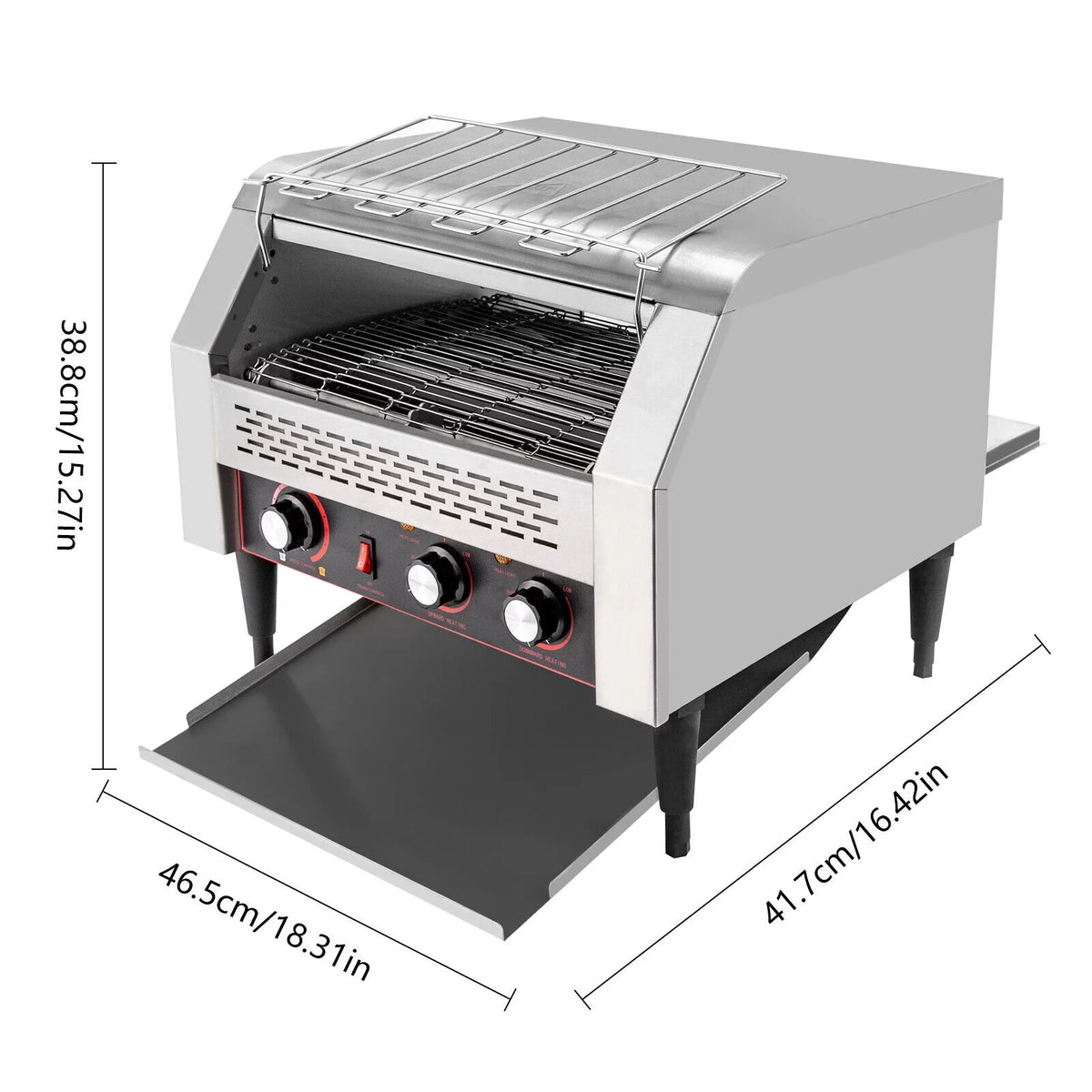2600W Stainless Steel Commercial Conveyor Toaster R539381