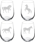 Set of 4 Stemless Wine Glass 17 oz Q72392