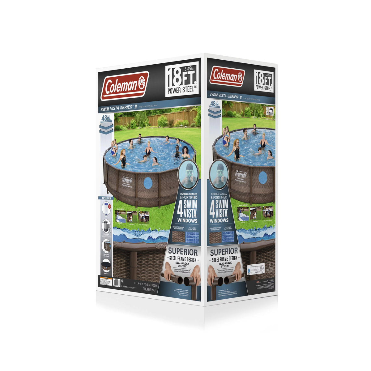 Round Power Steel Frame Above Ground Pool C9100