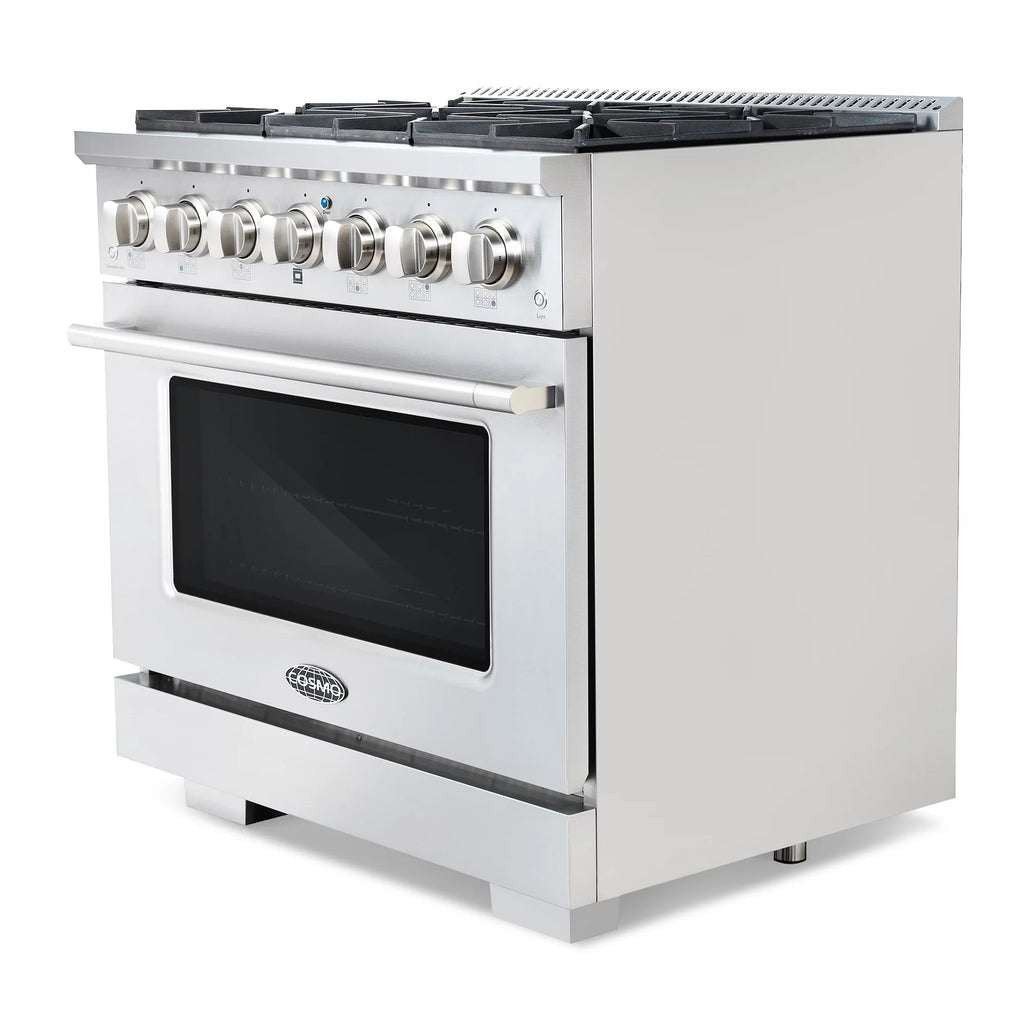 2 Piece Kitchen Appliance Package with Gas Range and Wall Mount Range Hood W555