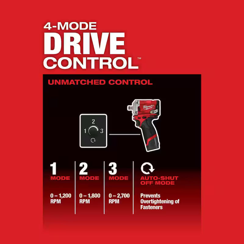 12V Lithium-Ion Brushless Cordless 1/2 in. Impact Wrench W4748