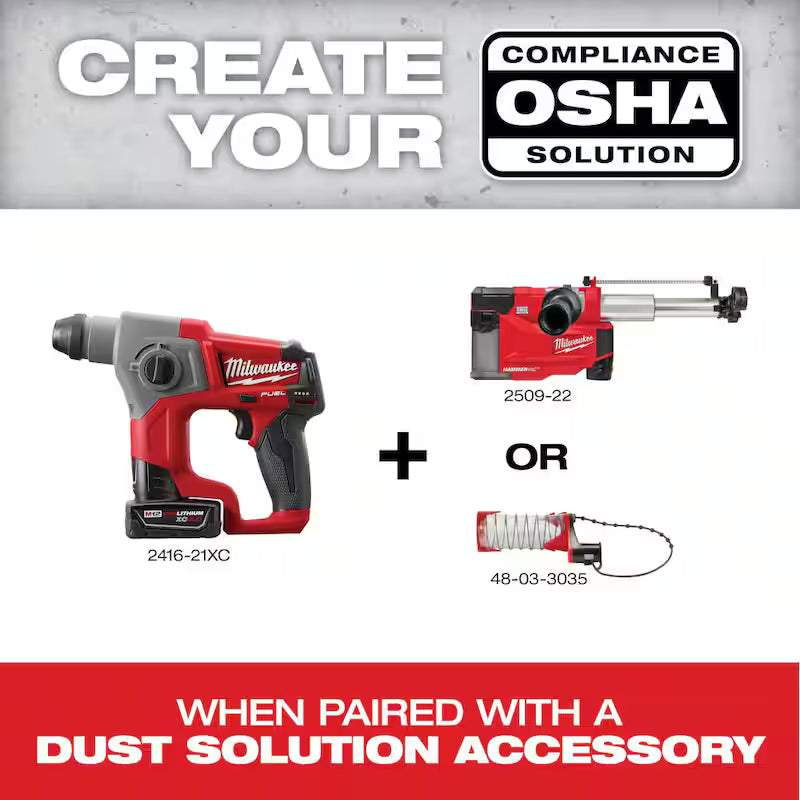 12-Volt Brushless Cordless SDS-Plus Rotary Hammer Kit with 5.0 Ah Battery J871612