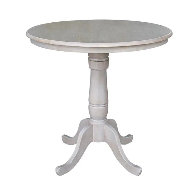 Solid Wood Round Pedestal Counter Height Table X131331