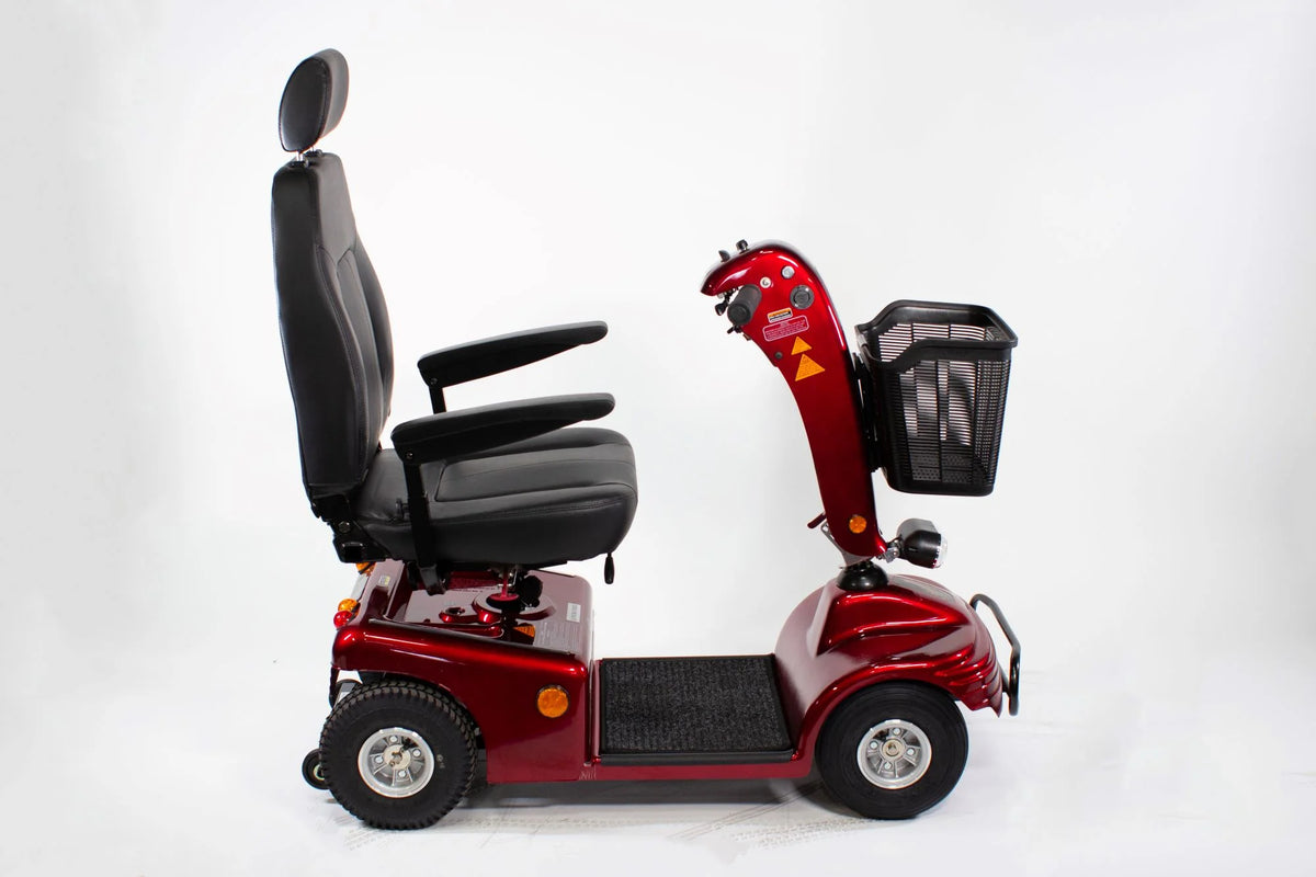 4 Wheel Burgundy Scooter with 300 lb Capacity V93096