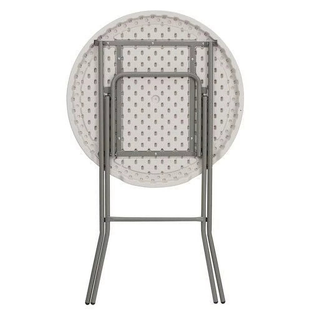 32'' Round Granite White Plastic Bar Height Folding Table U8881