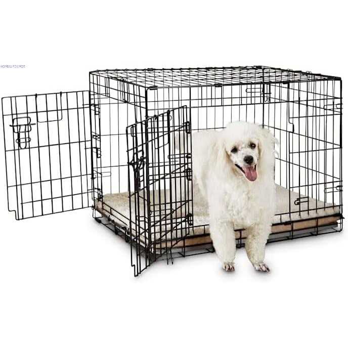 2-Door Folding Dog Crate J647491