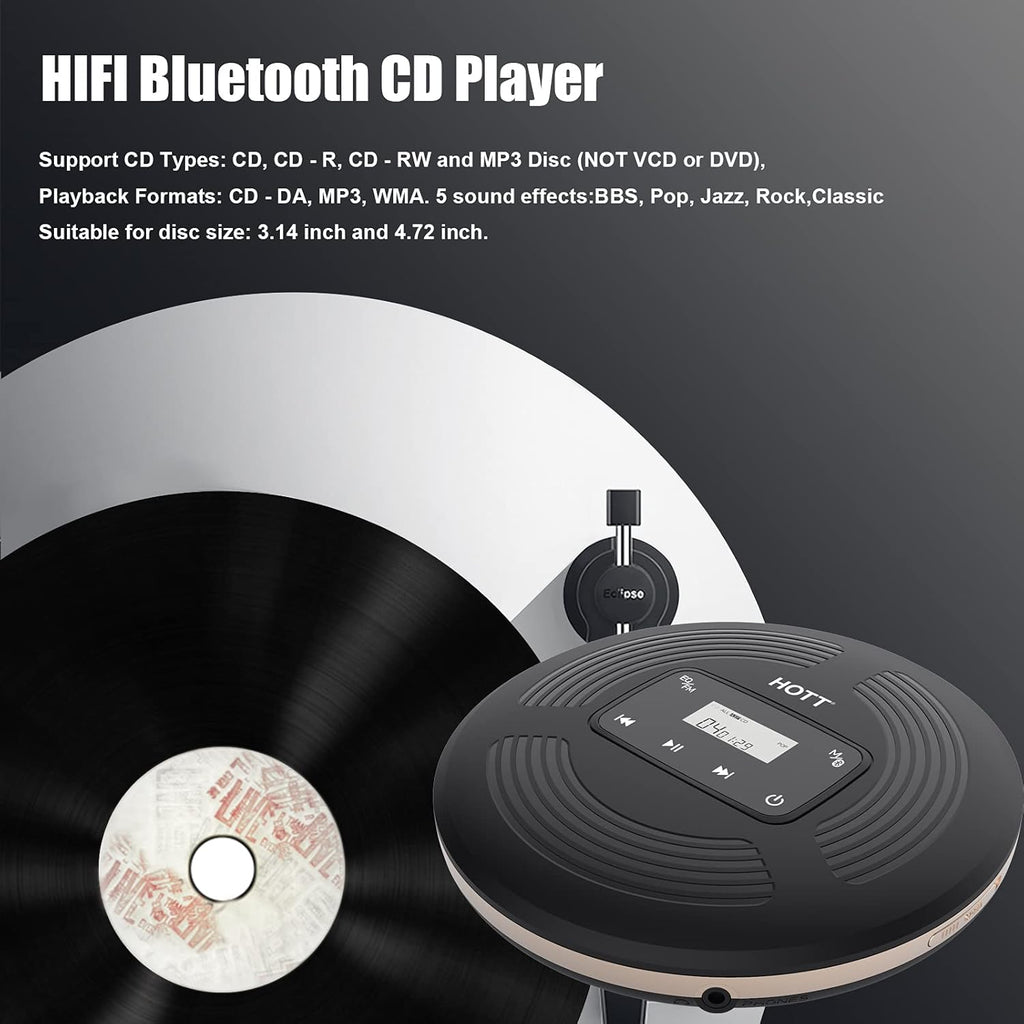 Portable CD Player with Bluetooth and FM Transmitter D979