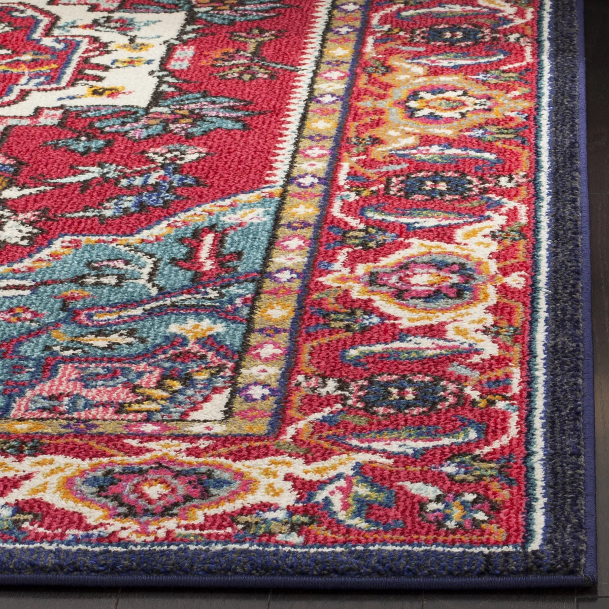 Red Turquoise 10' x 14' Area Rug Z94218