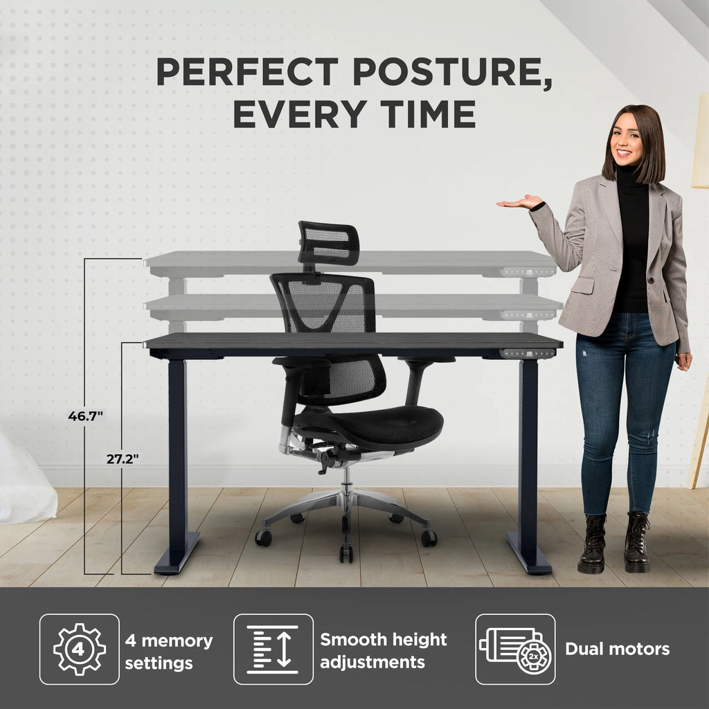 Electric Standing Desk 48x30" Bamboo Desktop K603723