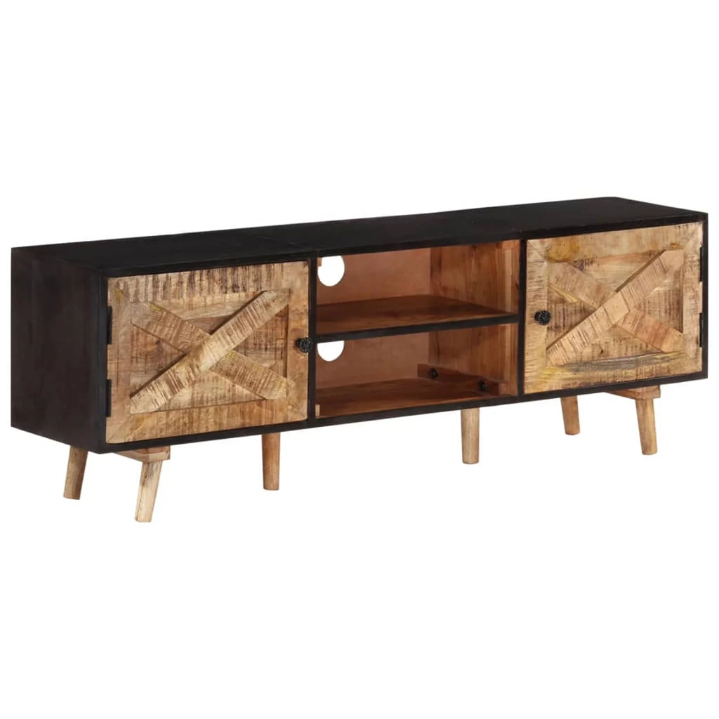 Rough Mango Wood and Solid Wood Acacia TV Stand D6005