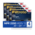 20x20x1 Air Filter MERV 13, 4 Filters C97455