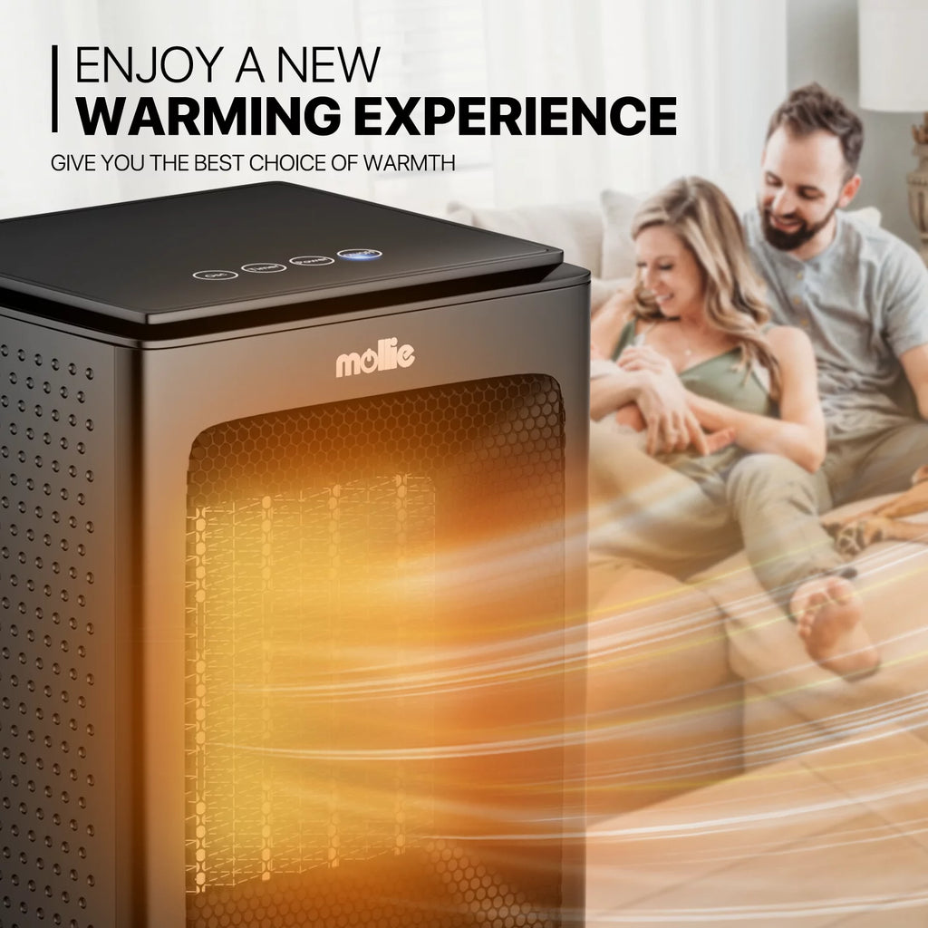 1500W PTC Electric Space Heater with Timer, Black H242