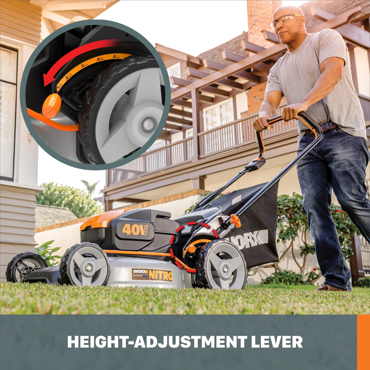 40V Cordless Push Lawn Mower with Battery and Charger T18399