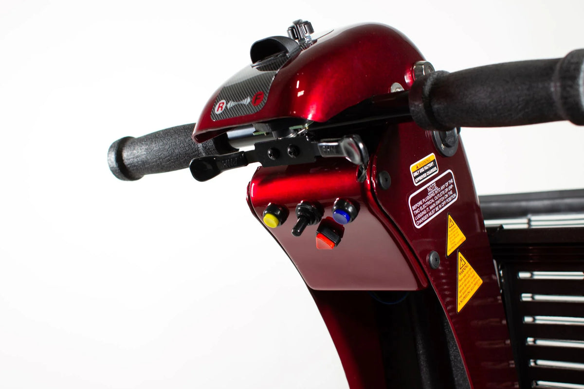4 Wheel Burgundy Scooter with 300 lb Capacity V93096