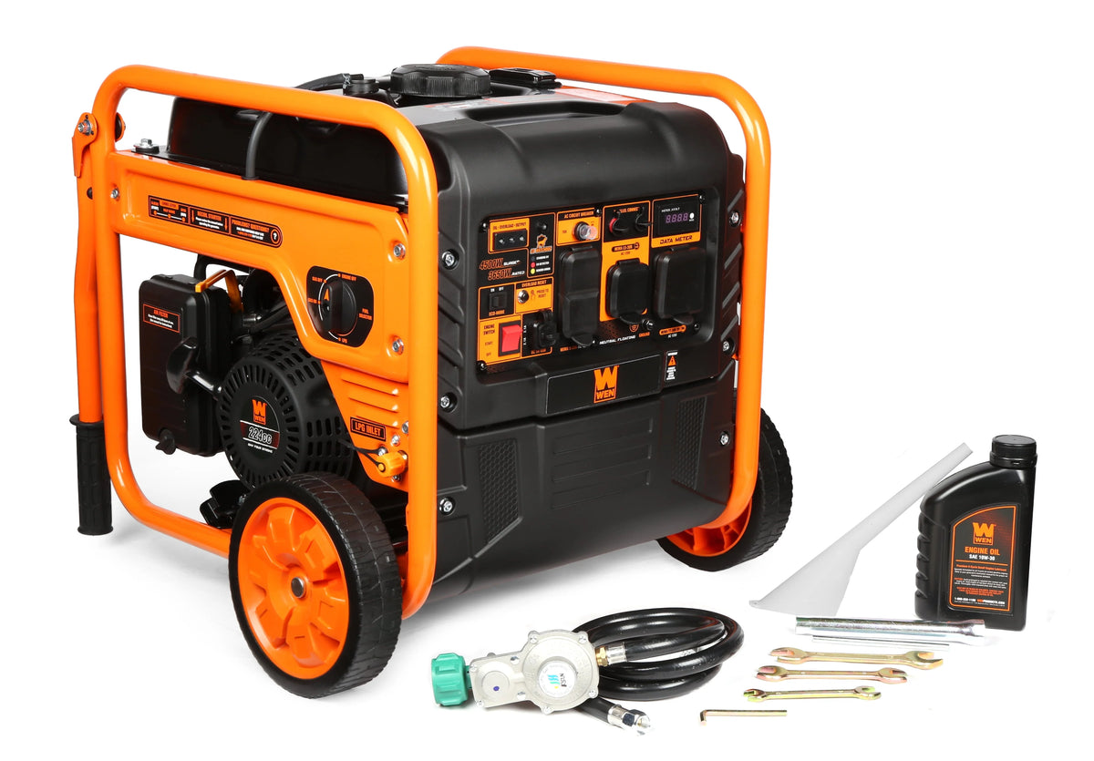 4500-Watt Dual Fuel Open Frame Inverter Generator with Electric Start D840564