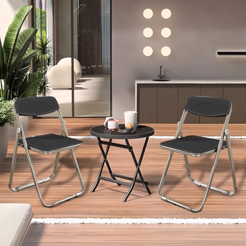 6 Pack Black Plastic Folding Chair B818