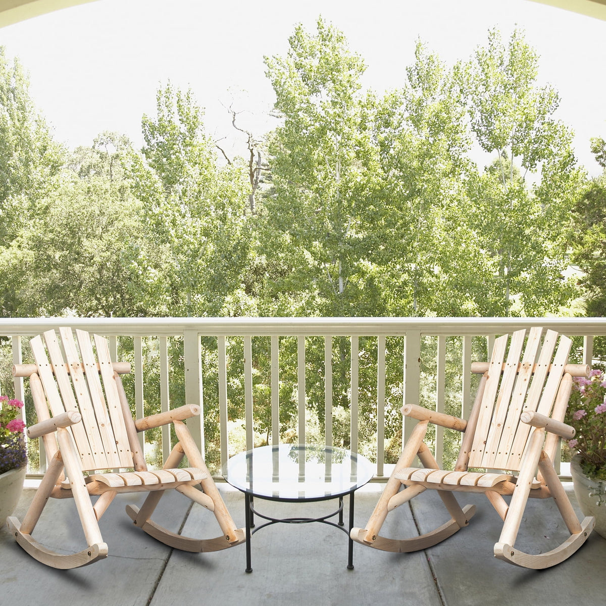 Fir Wood Rocking Chair U2600