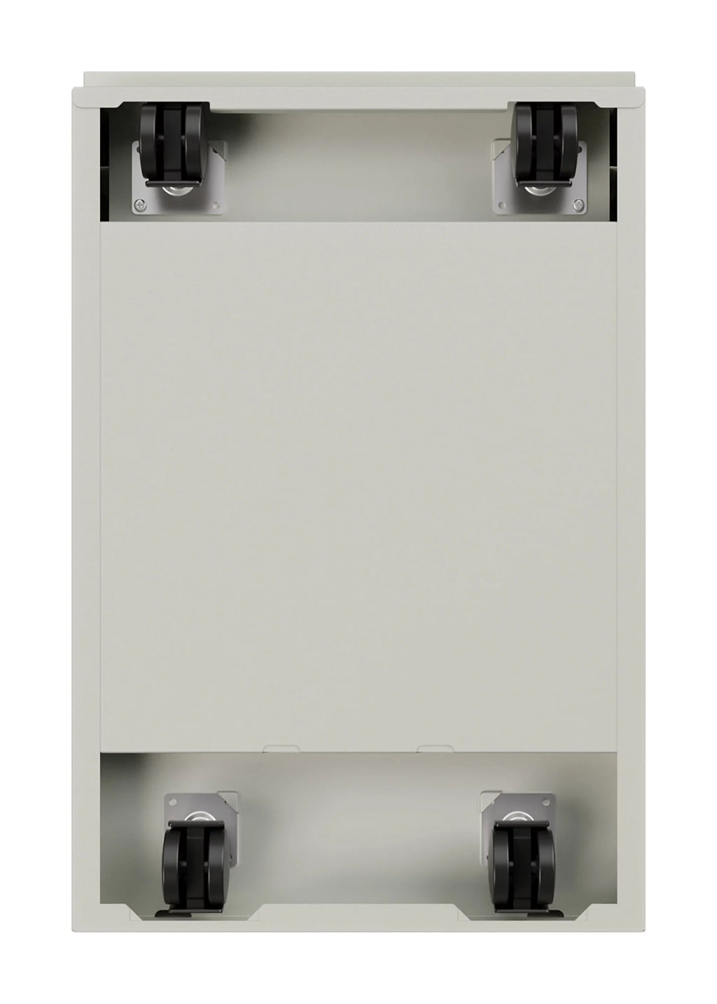 23" Deep 2 Drawer Letter Width Gray Mobile Pedestal File Cabinet T8182