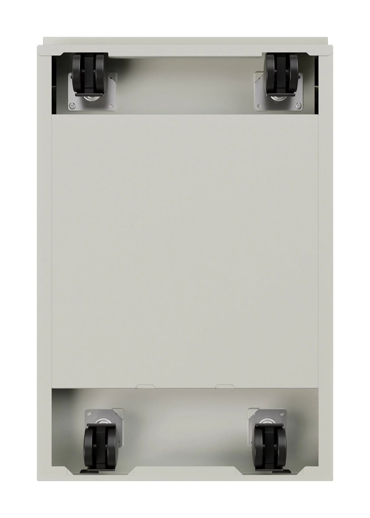 23" Deep 2 Drawer Letter Width Gray Mobile Pedestal File Cabinet T8182
