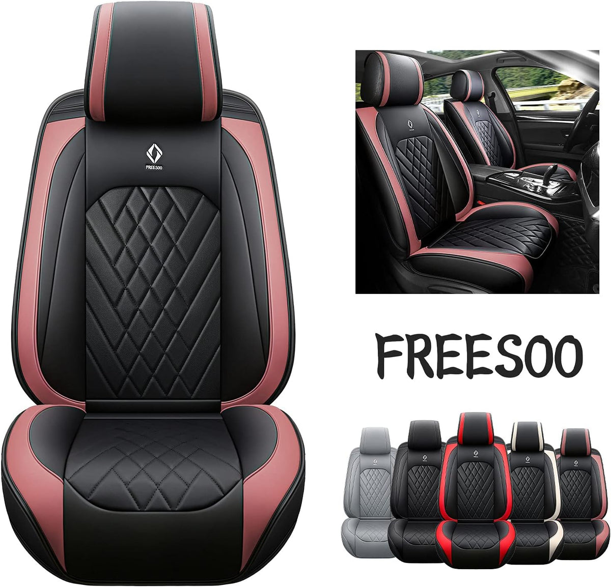 Leather Waterproof Car Seat Cover Full Set A2298