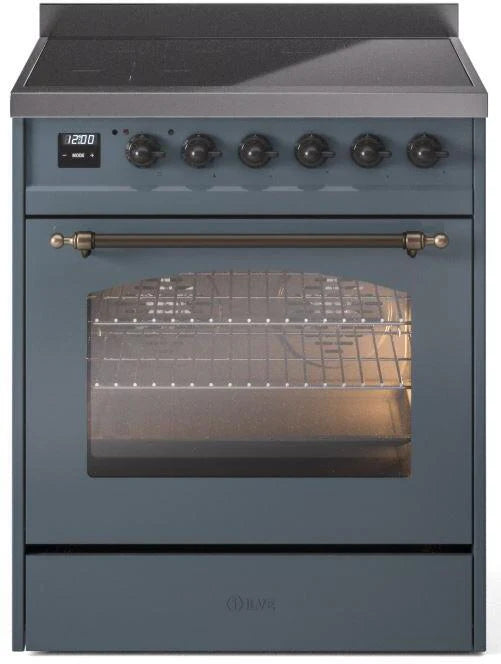 Blue Grey Induction Range with Electric Oven Y480719