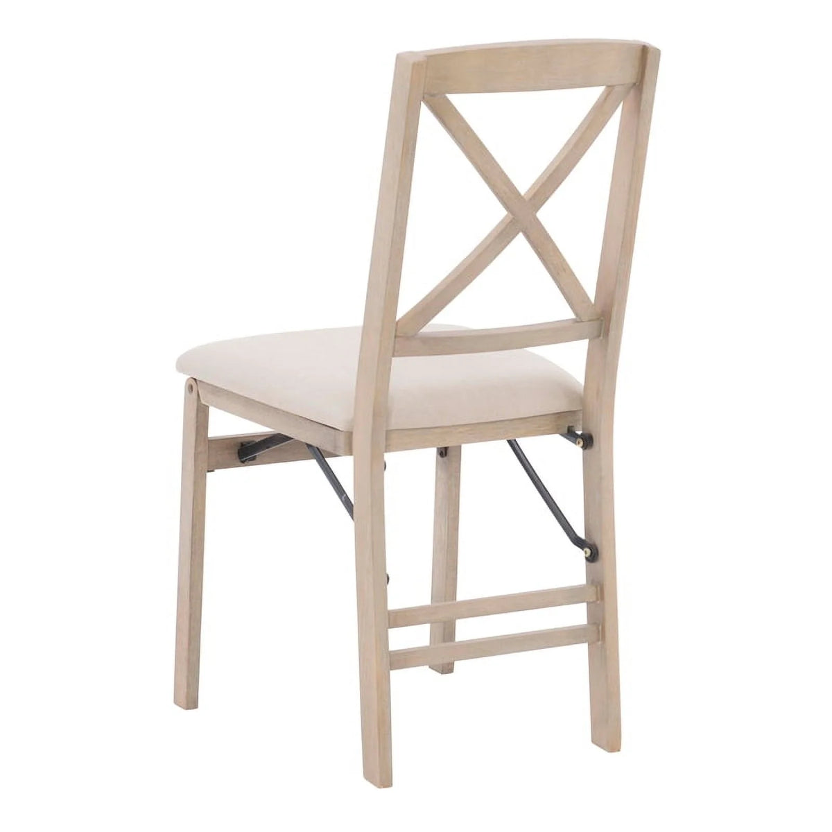 Set of Two Graywash Wood Folding Chairs T230