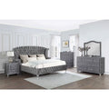 Velvet Tufted California King Bedroom Set B846
