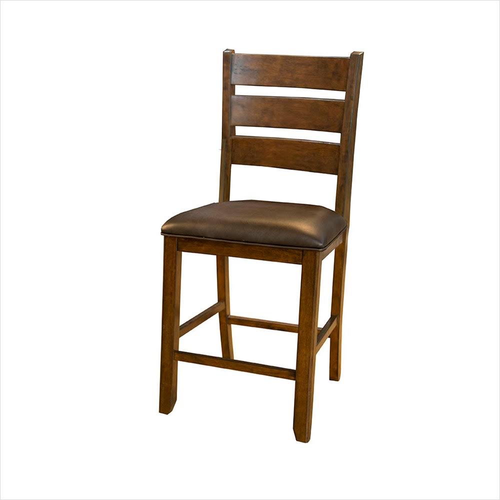 Ladderback Upholstered Stool D23775