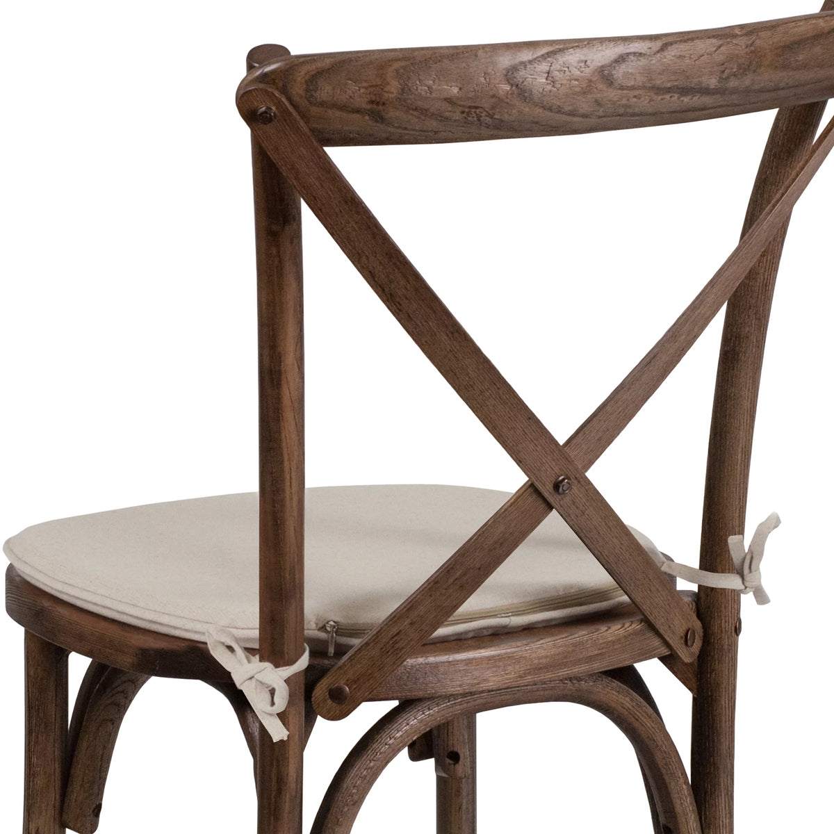 2 Pk. Cross Back Chair with Cushion R86245