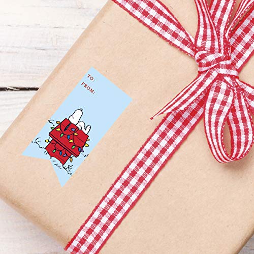 White Self-Adhesive Christmas Gift Labels S87919