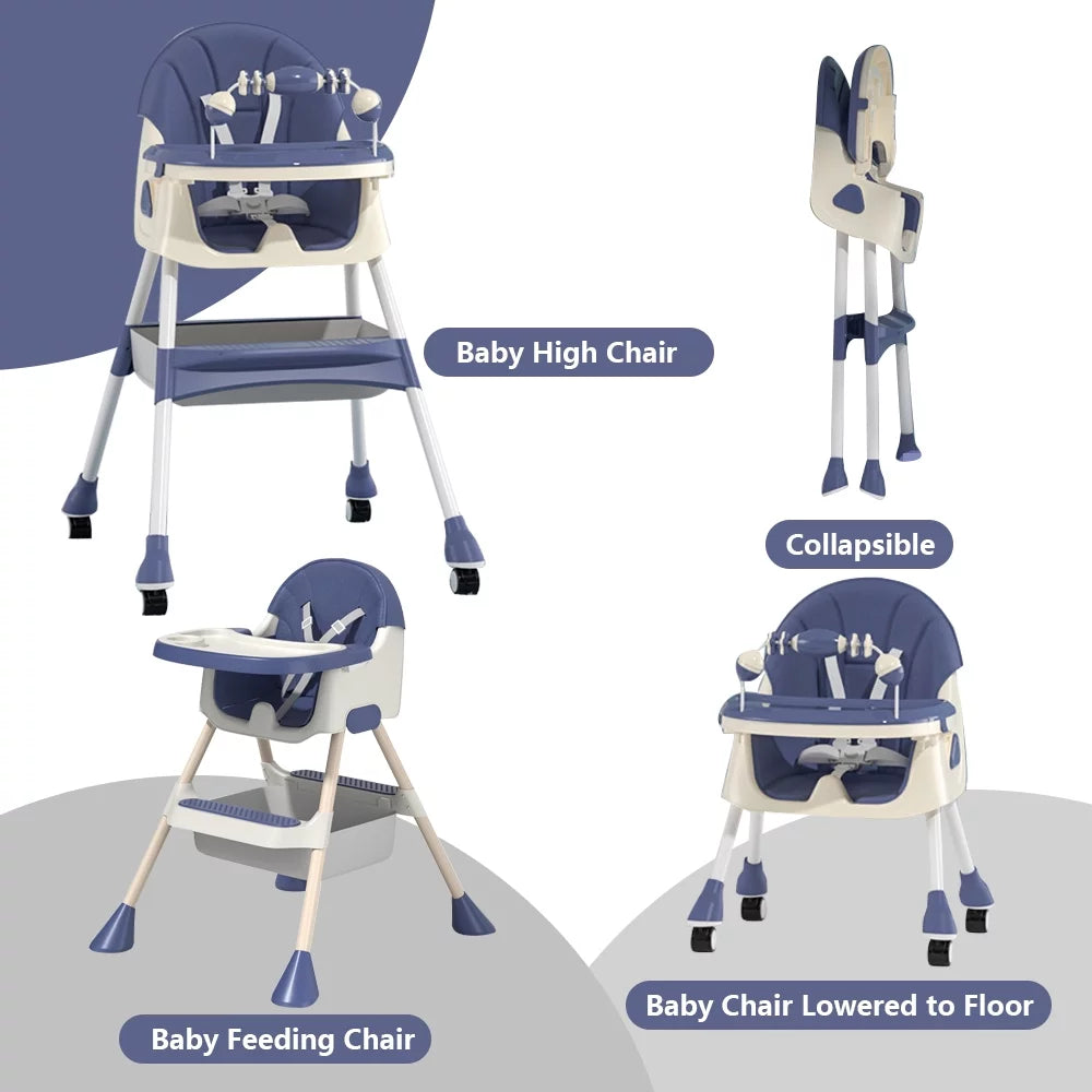 4-in-1 Baby High Chair Blue K213