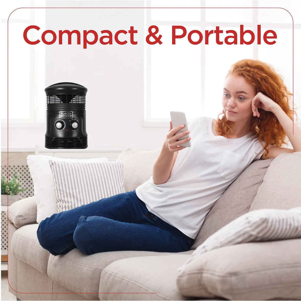 1,500-Watt-Max Portable 360° Surround Fan Heater with Thermostat I8203
