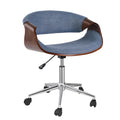 Blue Upholstered Adjustable Office Chair K304