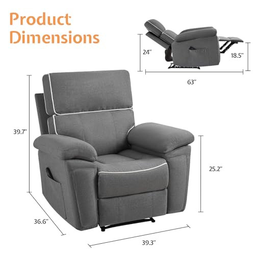 Oversized Power Lift Recliner Chair with Side Pocket E945244