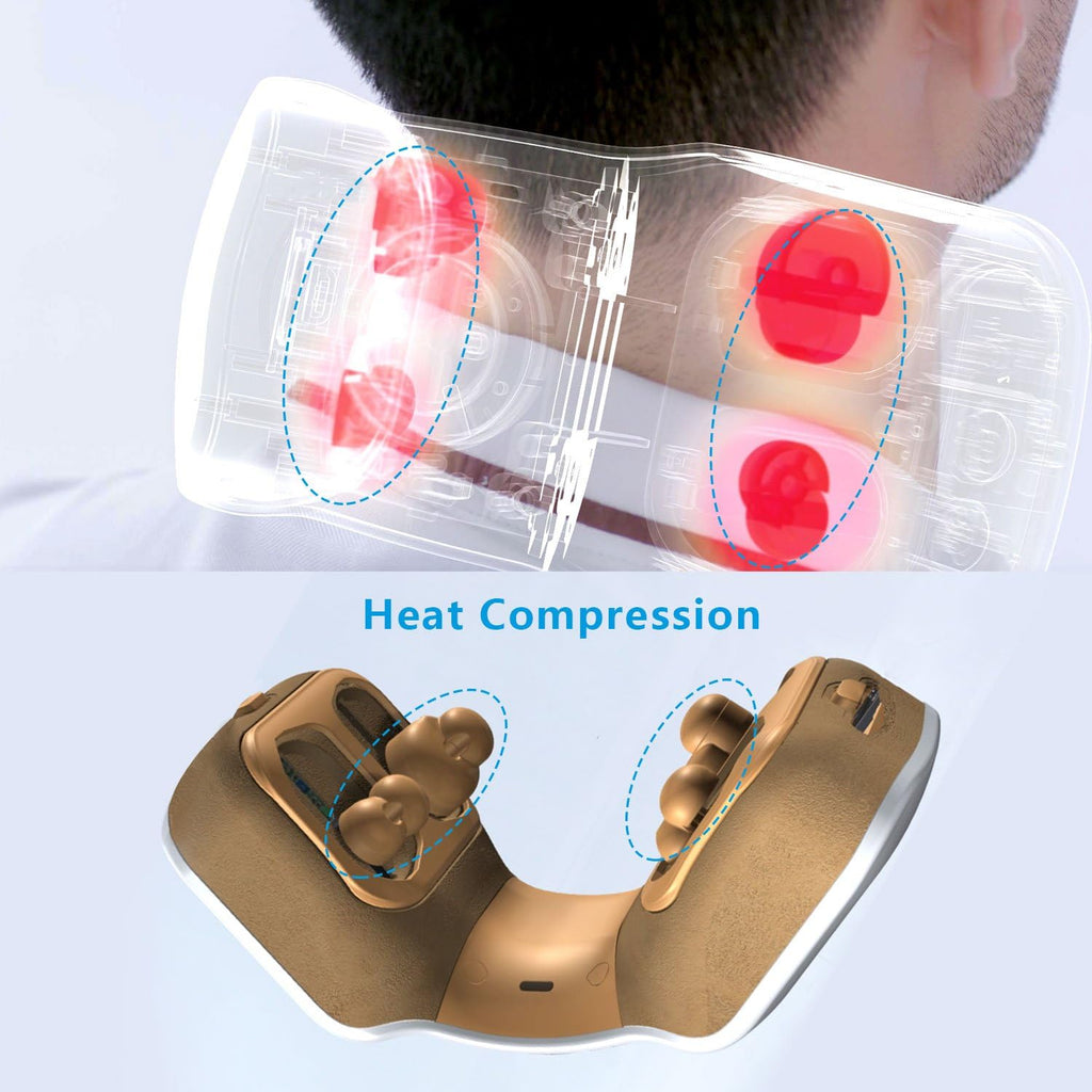 Cordless Electric Neck Massager with Heat Pack of 2 Z692