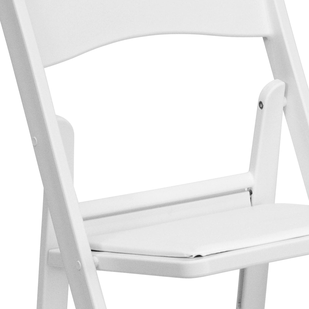 Set of 4 White Resin Folding Chairs U703591
