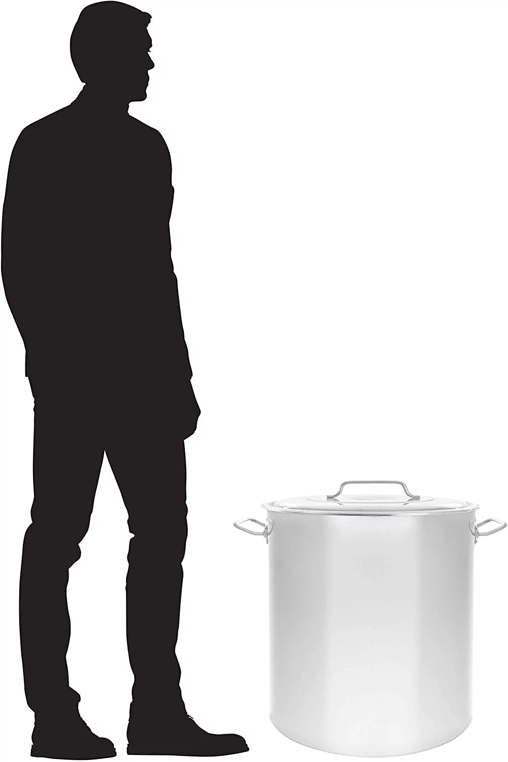Stainless Steel 80 Quart Stock Pot with Steamer Basket U742