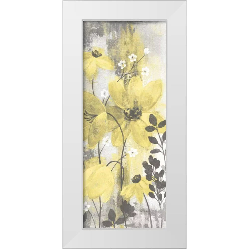 White Modern Wood Framed Art Print Q81282