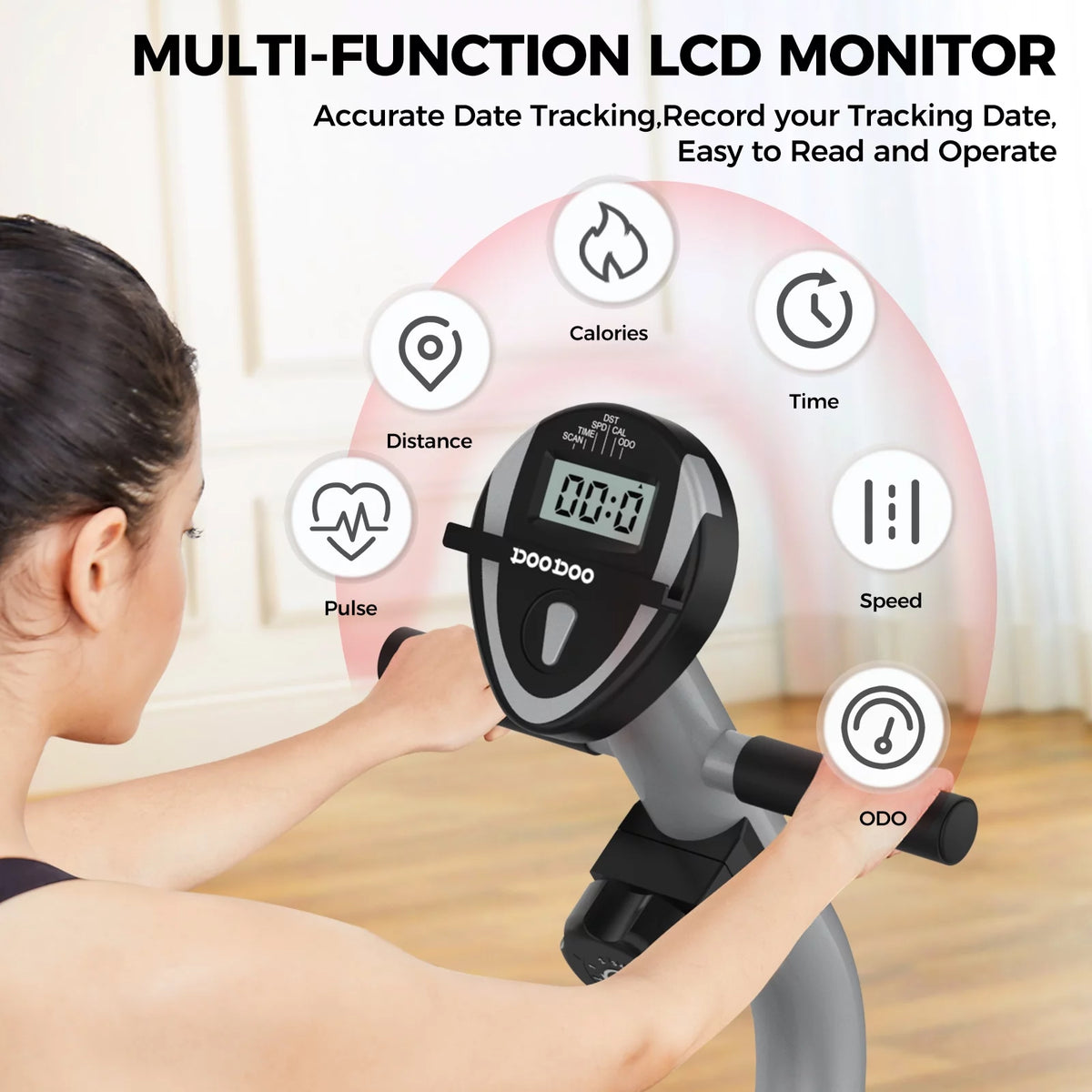 Recumbent Exercise Bike 8 Level Adjustable Magnetic Resistance E35069