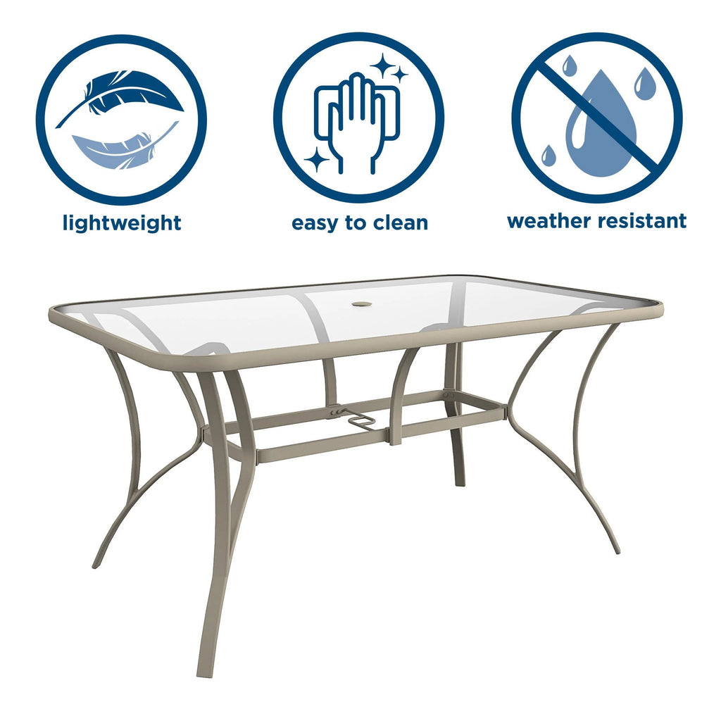 Dark Gray Steel Patio Dining Table C23250