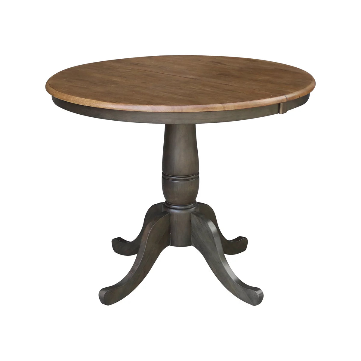 36" Round Wood Extension Dining Table With 4 Chairs A538003