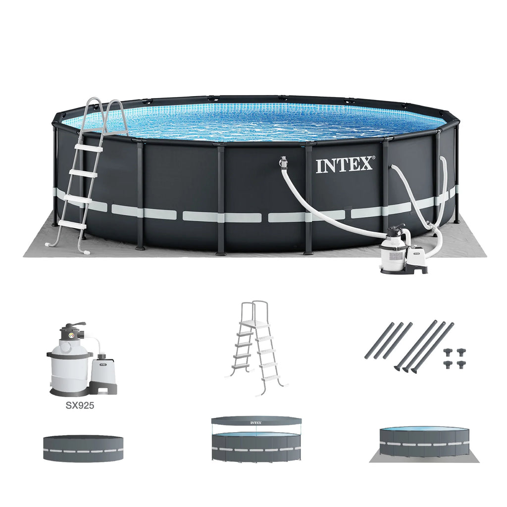 Round Frame Above Ground Swimming Pool with Sand Filter Pump K8645